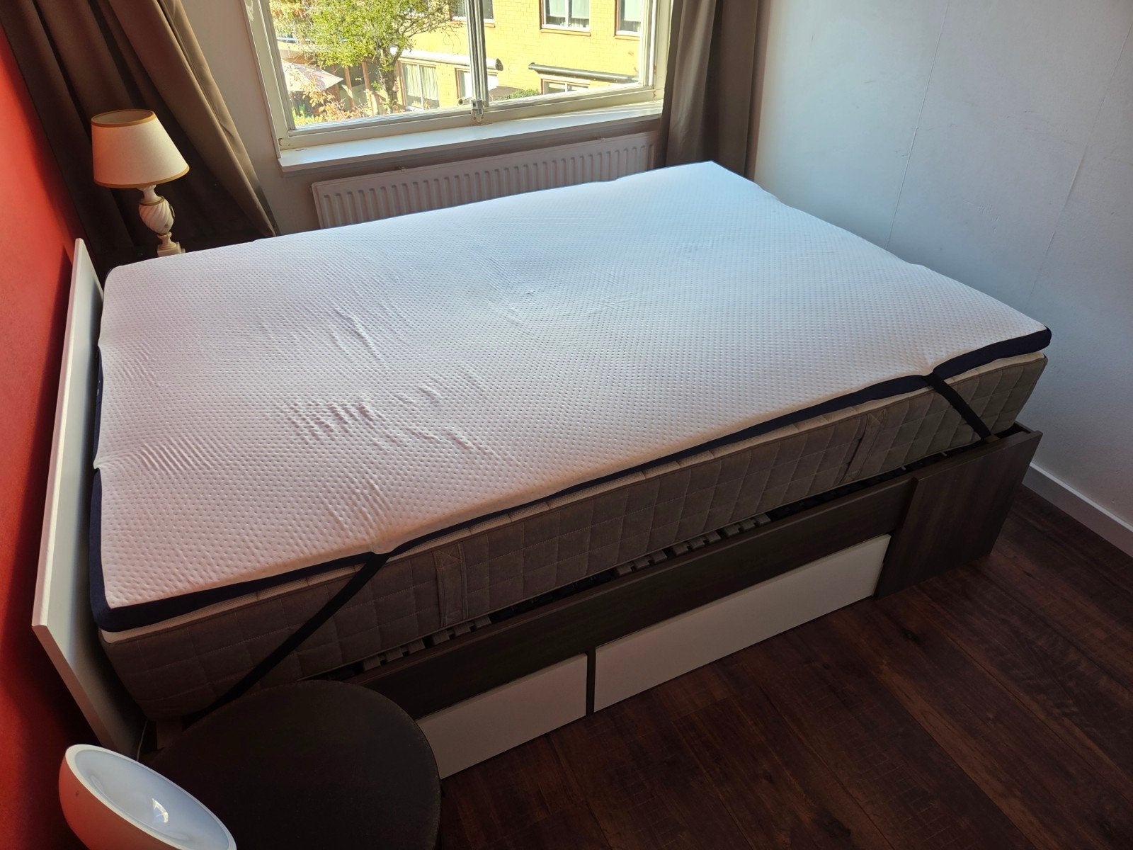 IKEA Hövåg matras met Matt topper 140x200 cm, Ophalen, Gebruikt, Tweepersoons, 140 cm