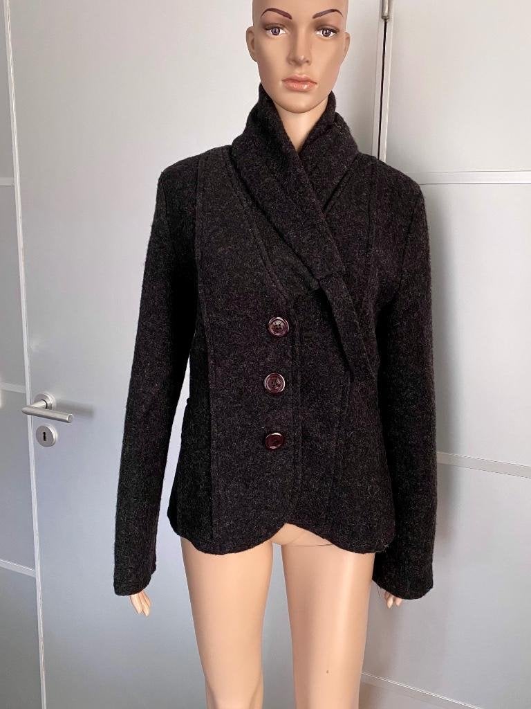 H895 wollen jasje maat 40=M blazer colbert d-grijs wol, Maat 38/40 (M), Revolution, Ophalen of Verzenden, Zo goed als nieuw