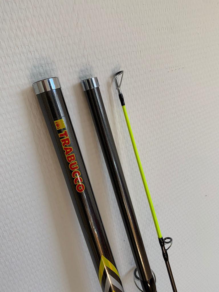 2x nieuwe Trabucco strandhengels + Arca zeemolens, 4.20m, Watersport en Boten, Arca, Nieuw, Ophalen of Verzenden, Arca