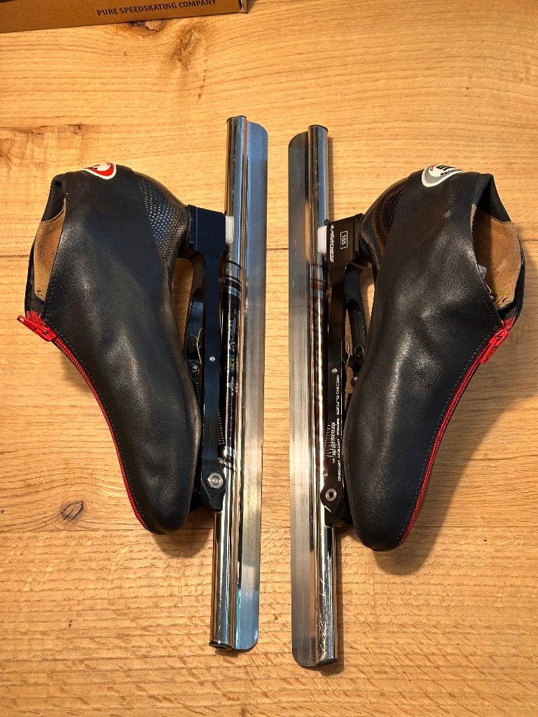 Set Groothuis GB17 en Marchese Record, Sport en Fitness, Schaatsen, Overige merken, Klapschaats, Gebruikt, Ophalen of Verzenden