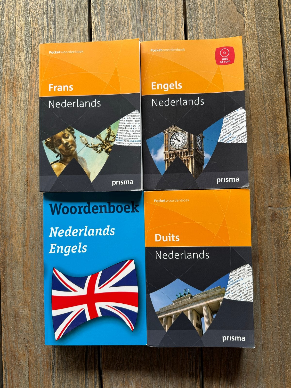 Bundel woordenboeken – Frans, Engels, Duits & Nederlands, Boeken, Woordenboeken, Zo goed als nieuw, Nederlands, Prisma of Spectrum
