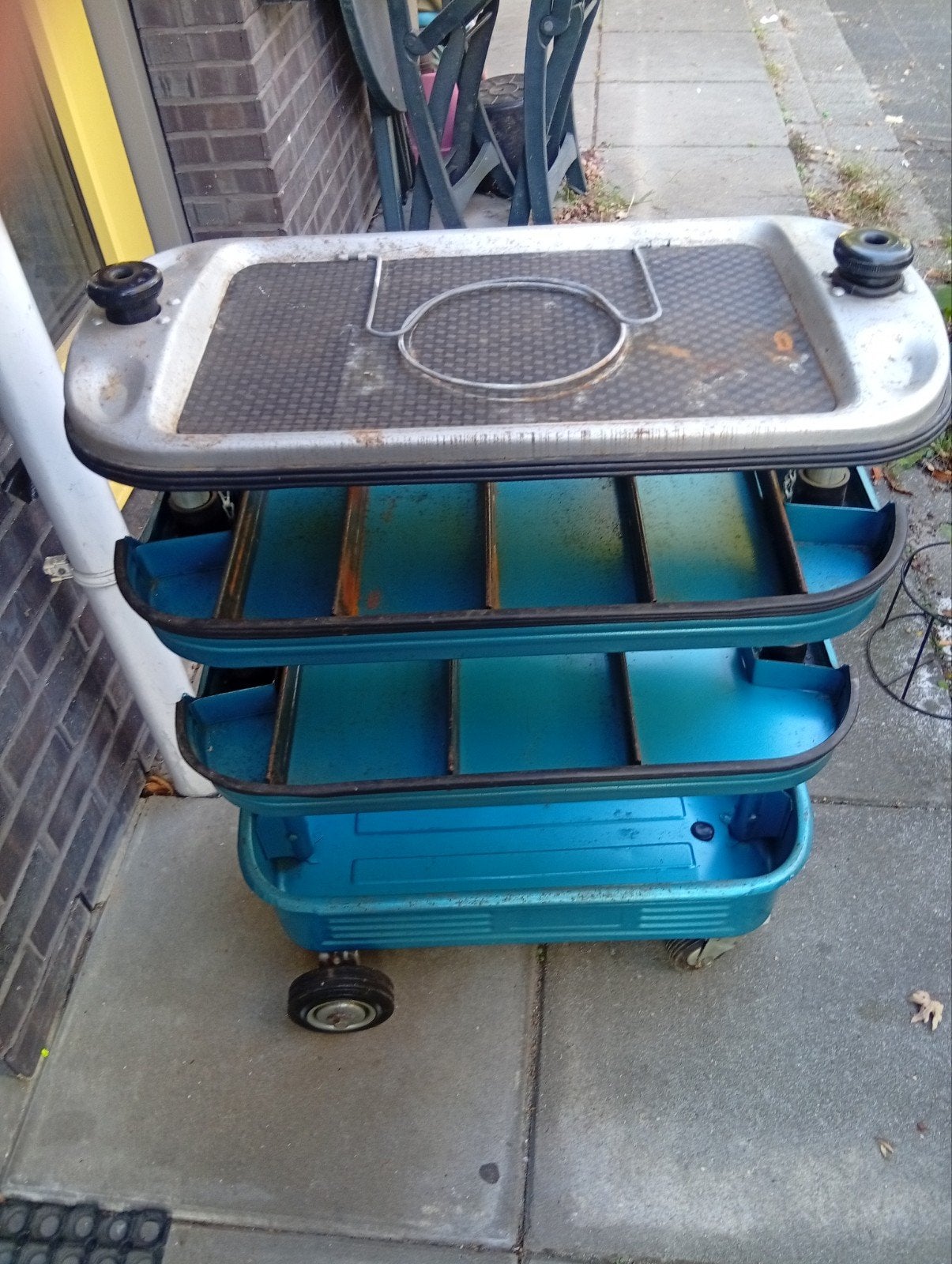 Vintage gereedschapswagen / gereedschaptrolley inklapbaar, Ophalen of Verzenden