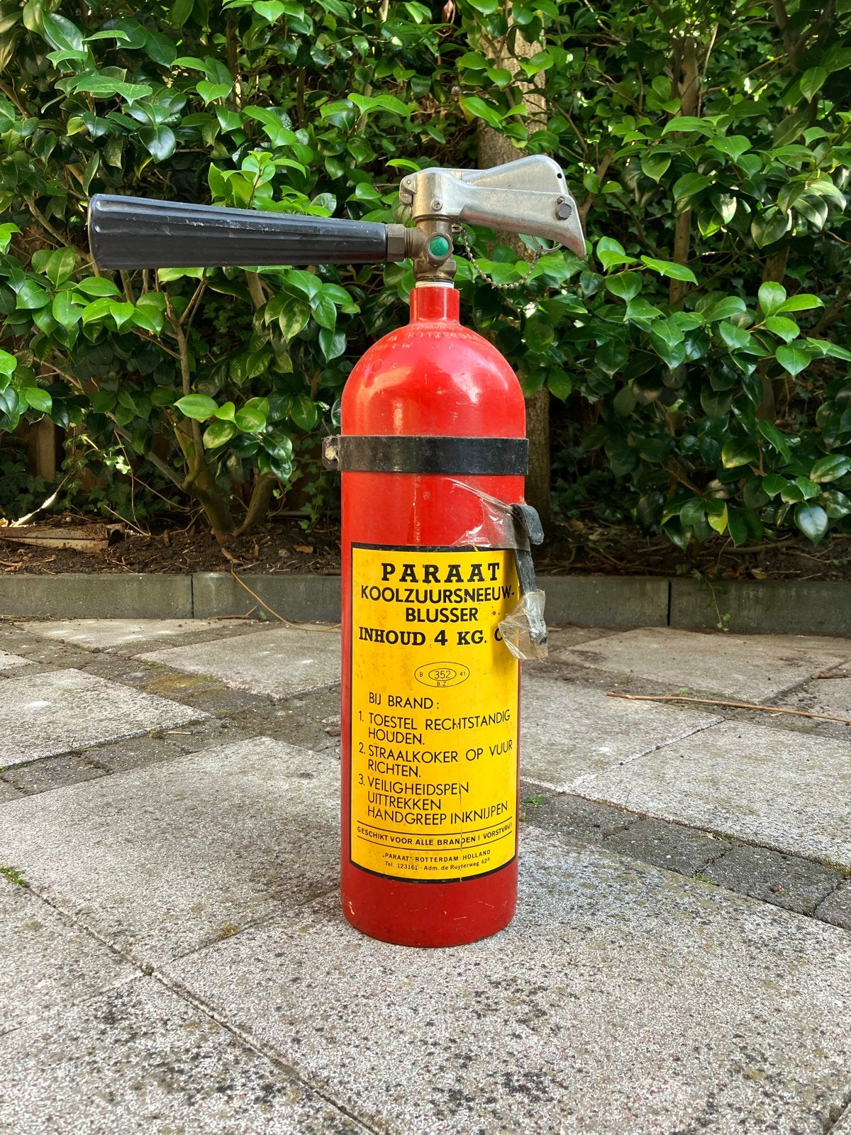 Vintage originele Paraat Koolzuursneeuw Blusser 4 kg CO2, Huis en Inrichting, Brandblussers en Brandkasten, Ophalen, Gebruikt
