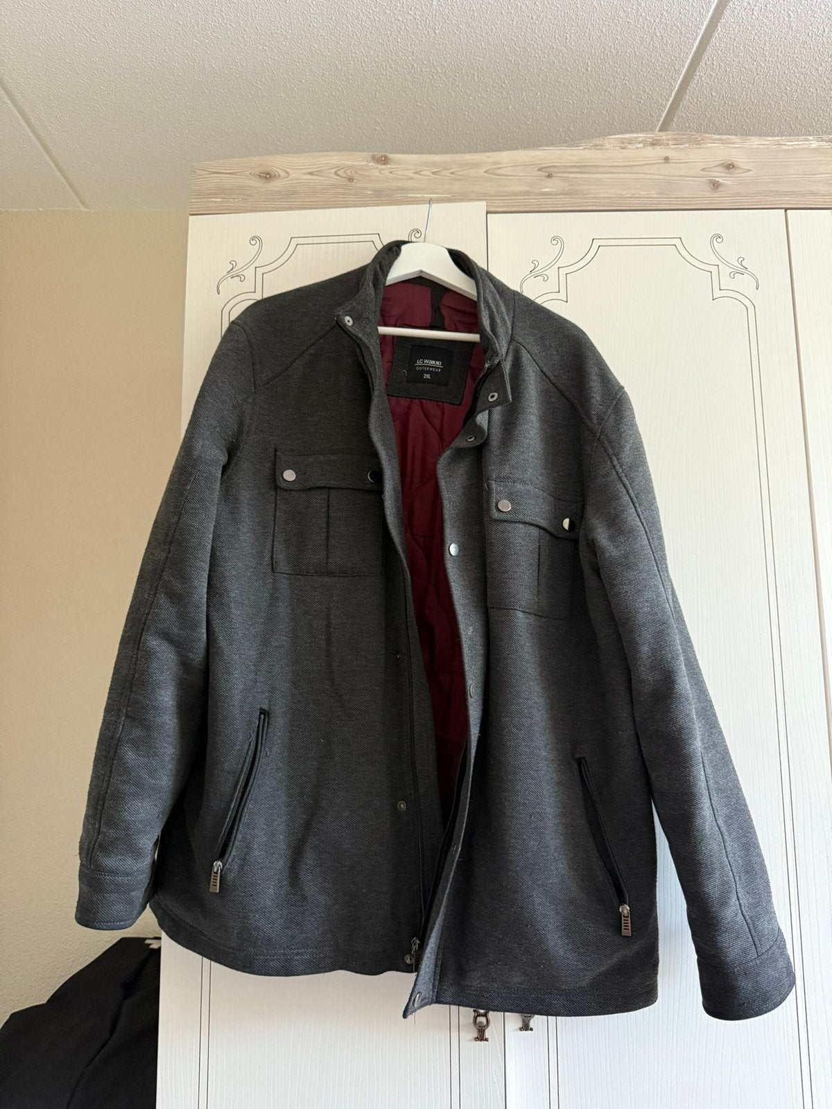 LC Waikiki herenjas 2XL – donkergrijs gevoerd jack, Ophalen of Verzenden, Zo goed als nieuw, Overige maten, Grijs