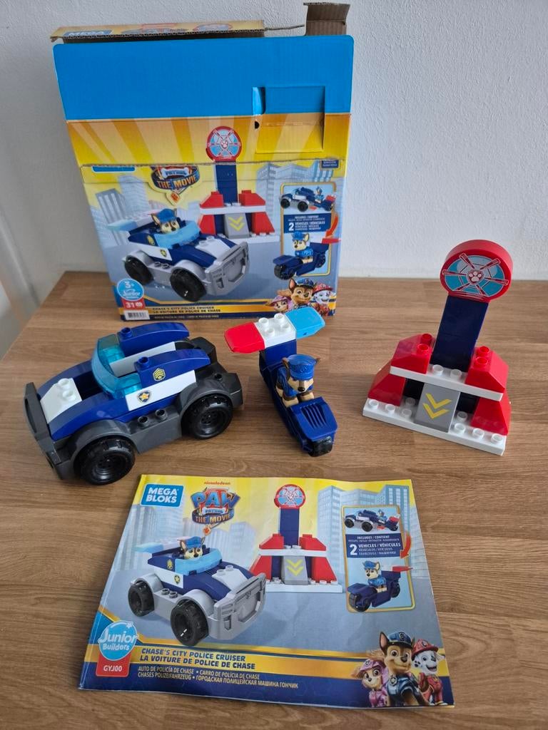 Mega Bloks Paw Patrol Chase's City Police Cruiser, Ophalen of Verzenden, Zo goed als nieuw, Megabloks