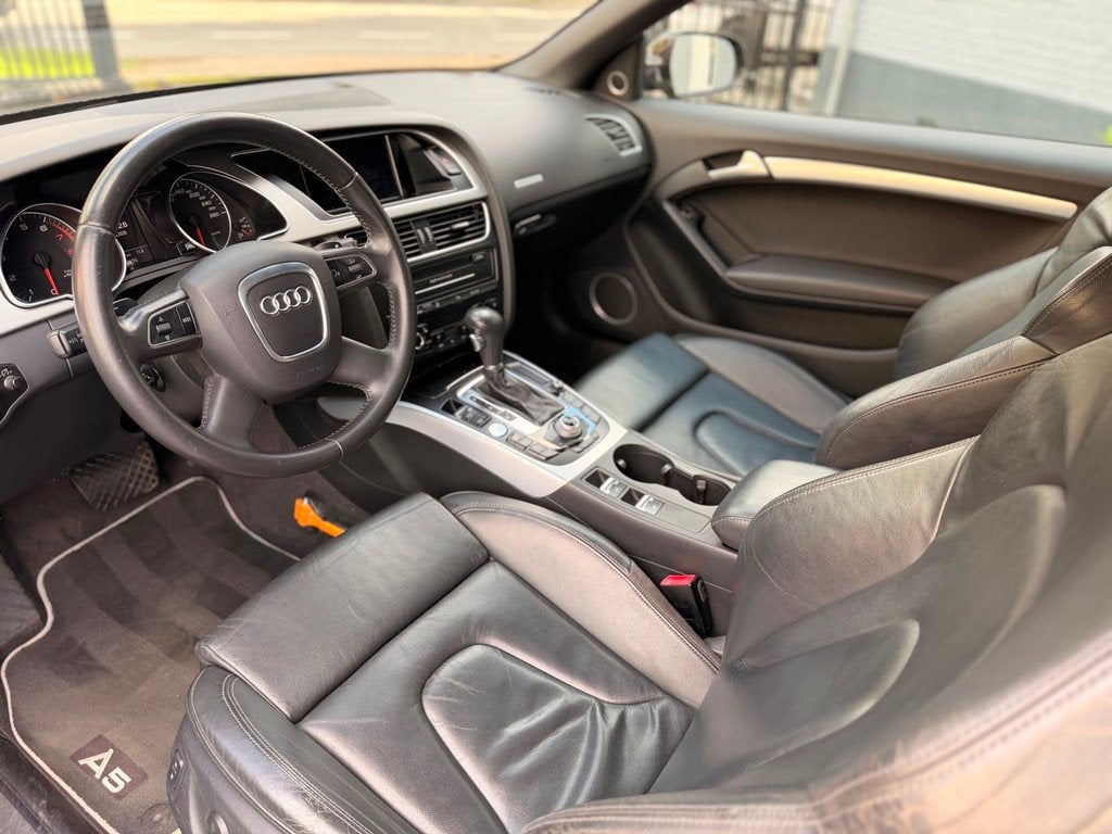 Audi A5 Cabriolet 2.0 TFSI | LEER | NAVI | KEYLESS | MEMORY, Euro 5, Gebruikt, Zwart, 4 stoelen