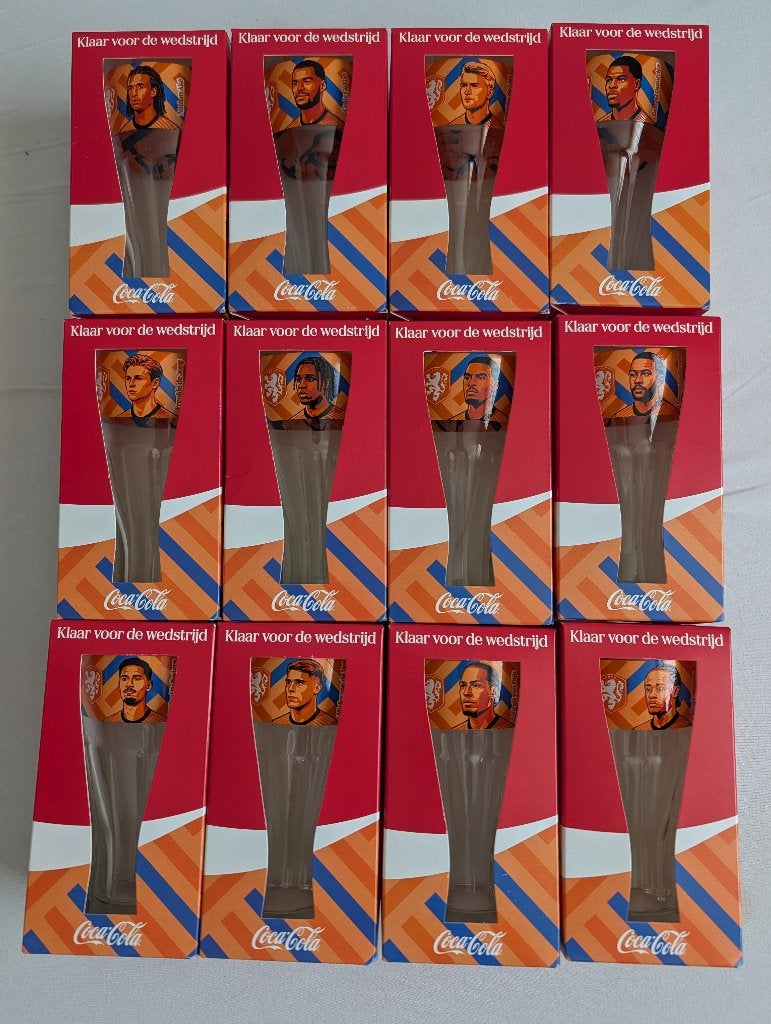 Coca-Cola glazen FIFA WK World Cup 26 - COMPLEET, Ophalen of Verzenden, Zo goed als nieuw, Frisdrankglas