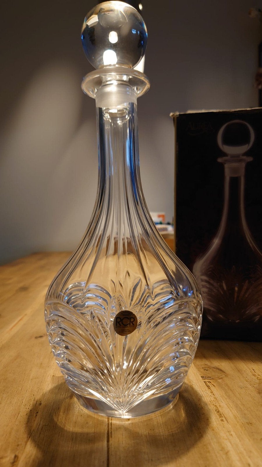 RCR Kristallen Karaff Aurea - Nieuw in Doos, Antiek en Kunst, Antiek | Glas en Kristal, Ophalen of Verzenden