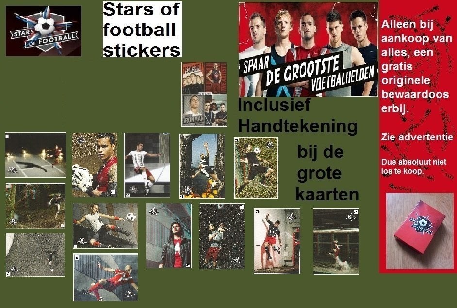 Stars of football stickers / kaarten voetbal INCL. handtek., Verzamelen, Ophalen of Verzenden, Zo goed als nieuw, Overige binnenlandse clubs
