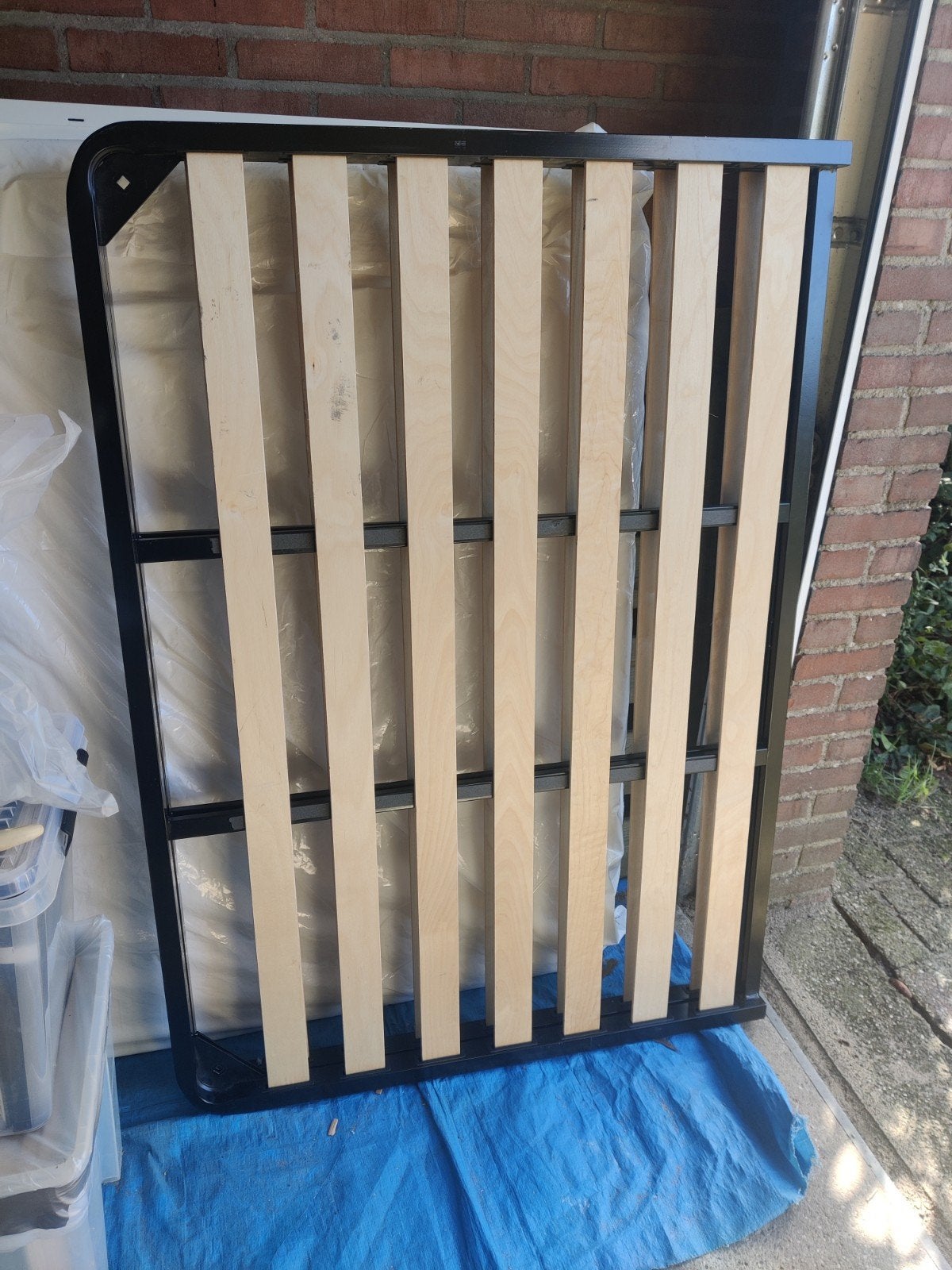 Opklapbed 200x140, Ophalen, Zwart, Tweepersoons, 140 cm
