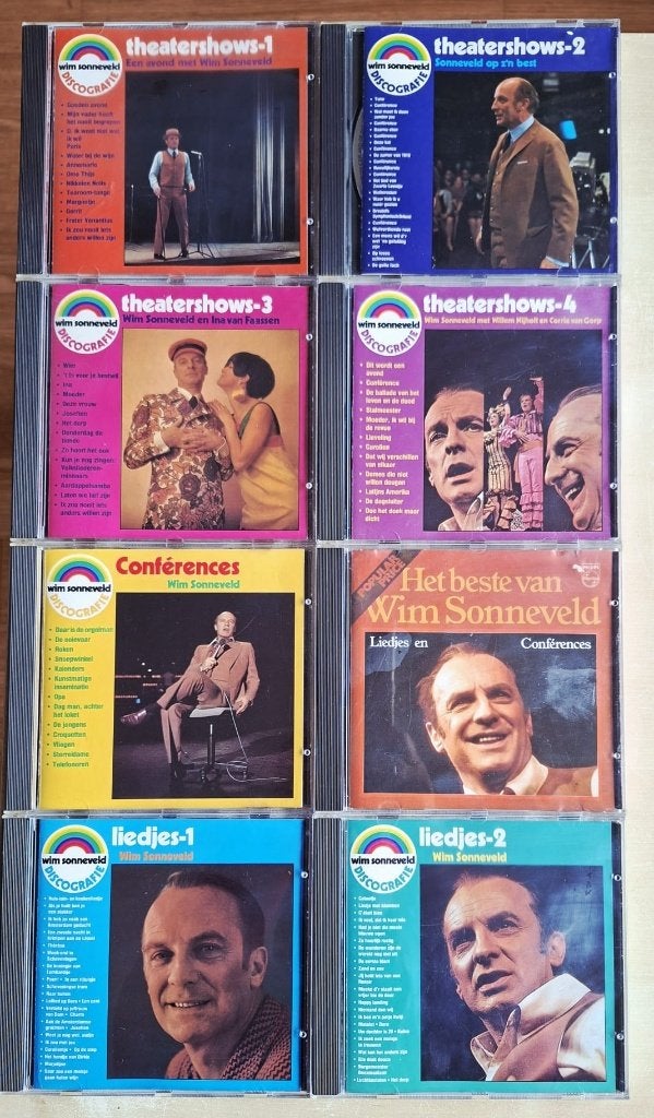 Wim Sonneveld cd 8x, Ophalen of Verzenden, Zo goed als nieuw, Levenslied of Smartlap, Live-album