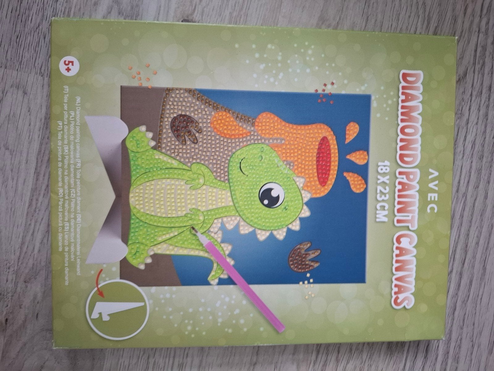 Nieuw ongeopend Diamond Painting Canvas Dinosaurus, Ophalen of Verzenden, Nieuw, Dieren, Diamond painting