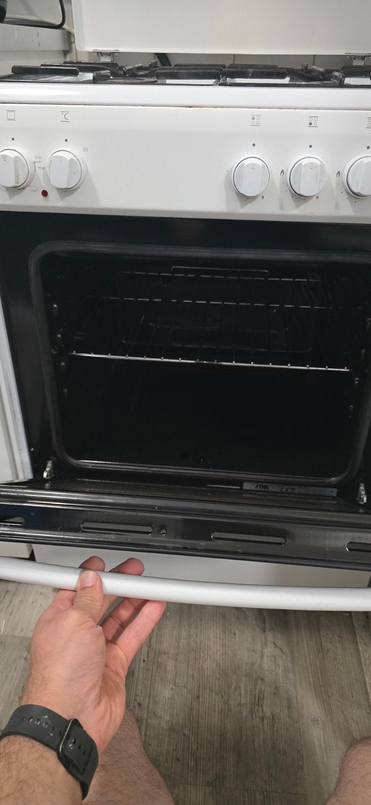 Etna Vrijstaand Gasfornuis met Oven - Wit, Witgoed en Apparatuur, Ophalen, Gebruikt, 60 cm of meer, 4 kookzones