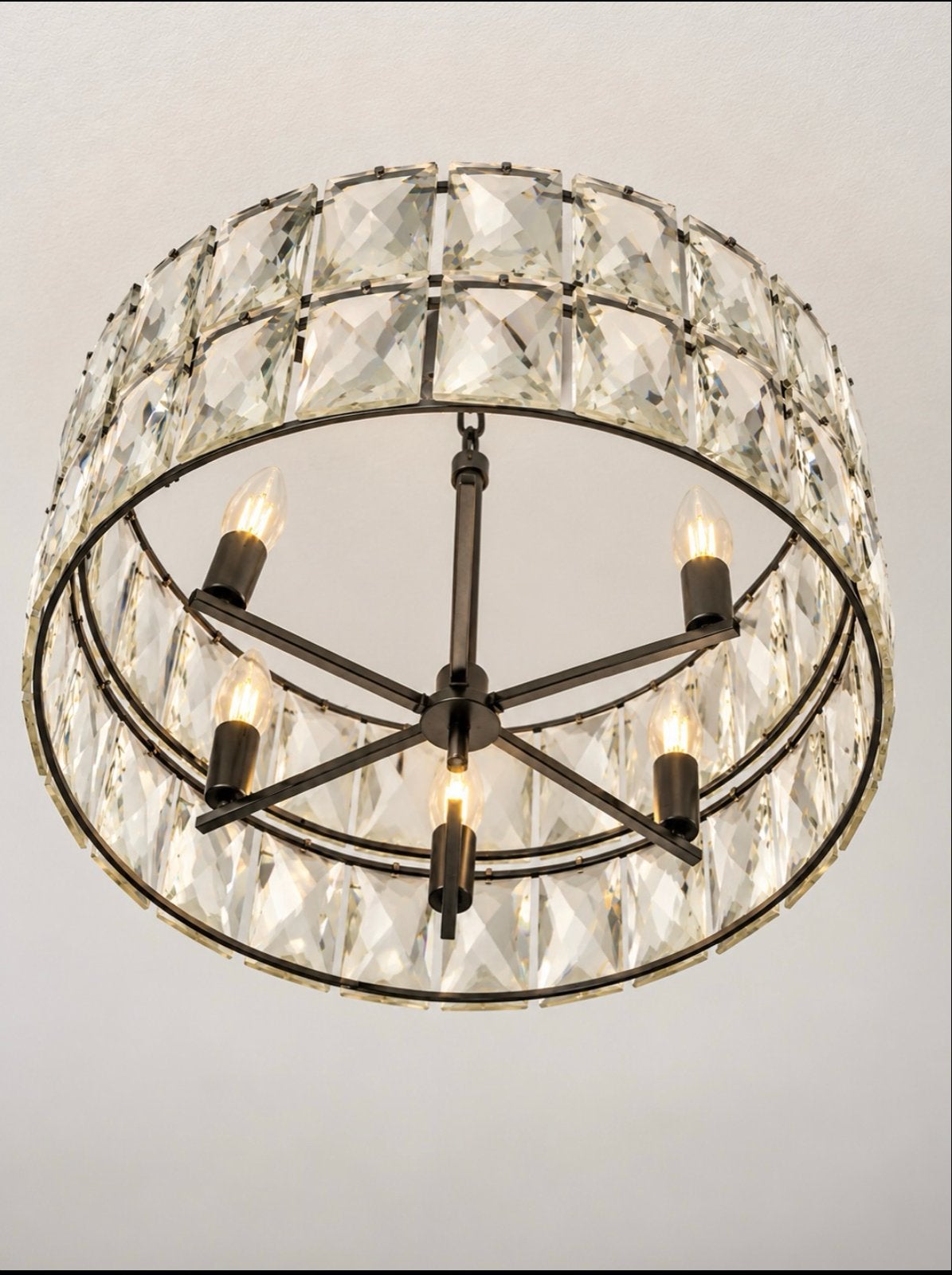 Luxe Eric Kuster hanglamp kristal zeer elegant, Huis en Inrichting, Ophalen, Nieuw, Glas, E14 (klein)