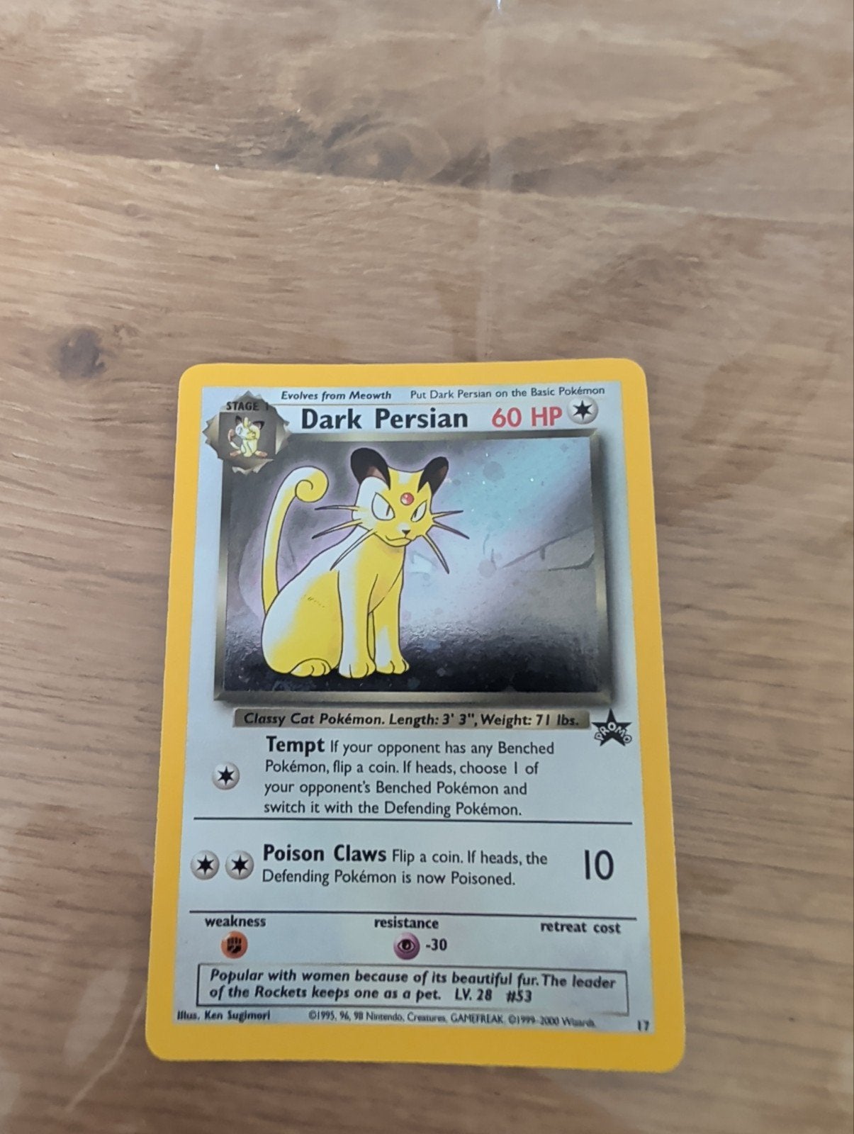 Pokémon Kaart: Dark Persian 60 HP (Wizards of the Coast), Ophalen of Verzenden