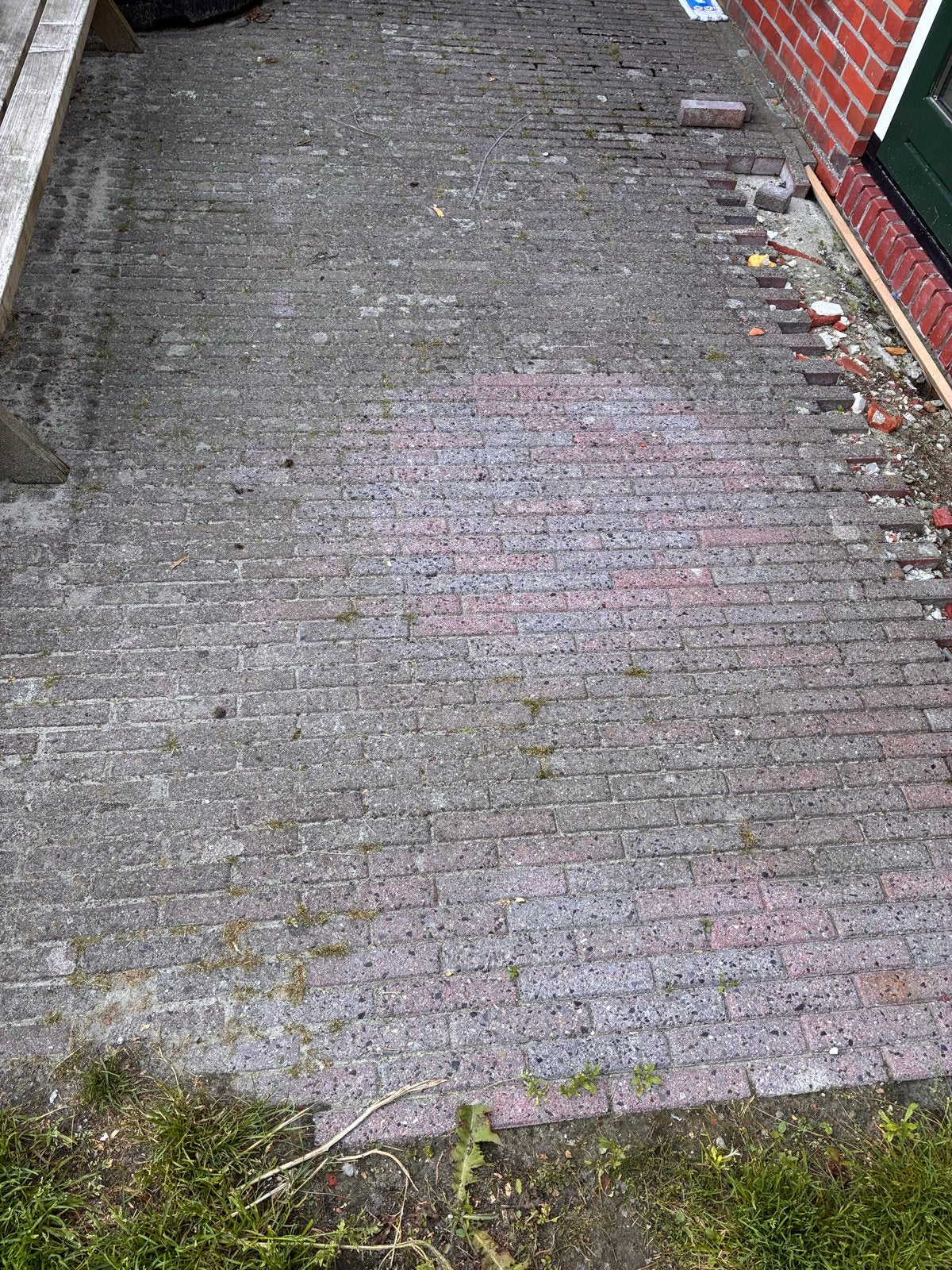 Beton klinkers Waal formaat, ca 35 m2, Ophalen, Gebruikt, Klinkers, 10 m² of meer