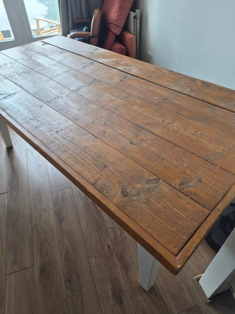 Mooie houten eettafel, Ophalen, Gebruikt, 50 tot 100 cm, 150 tot 200 cm