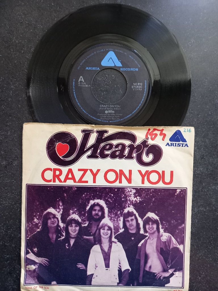 Heart - Crazy on You 1976, Cd's en Dvd's, Vinyl Singles, Gebruikt, 7 inch, Ophalen of Verzenden, Pop