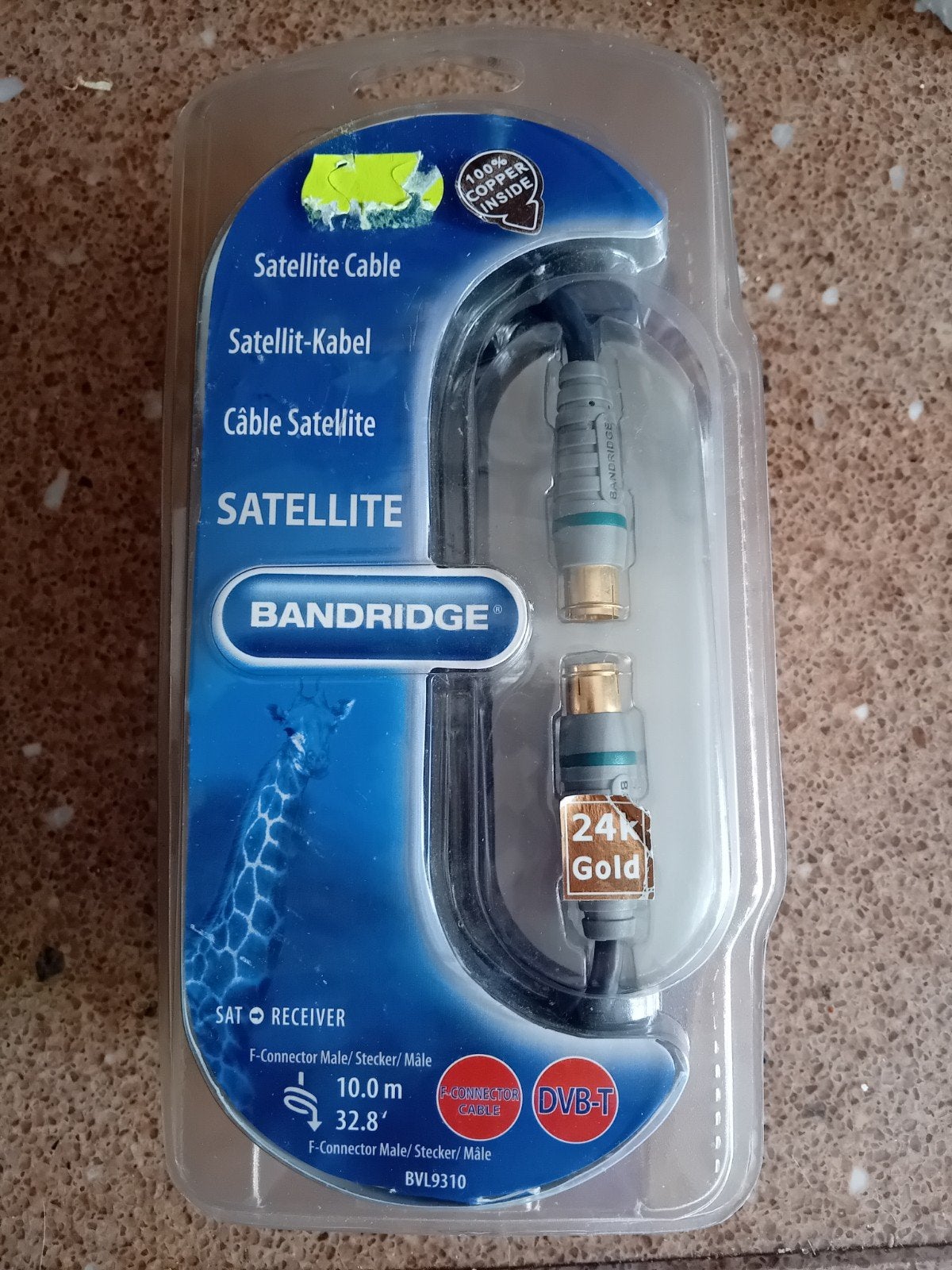 Bandridge Satellietkabel 10m - Nieuw in verpakking, Audio, Tv en Foto, Ophalen of Verzenden, Nieuw, 10 meter of meer, Overige kabels