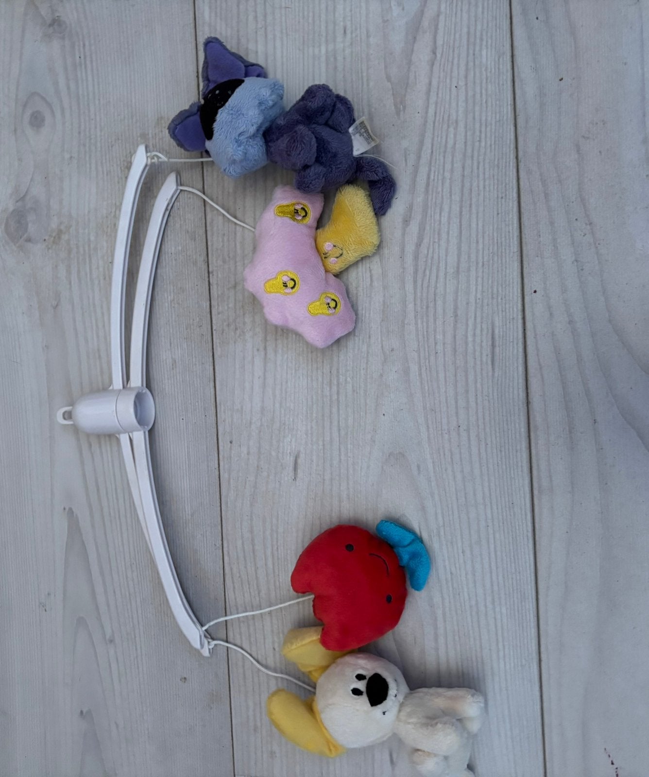 Witte babybox incl. matras en 2 muziekmobielen., Ophalen, Gebruikt, Vierkant, In hoogte verstelbaar