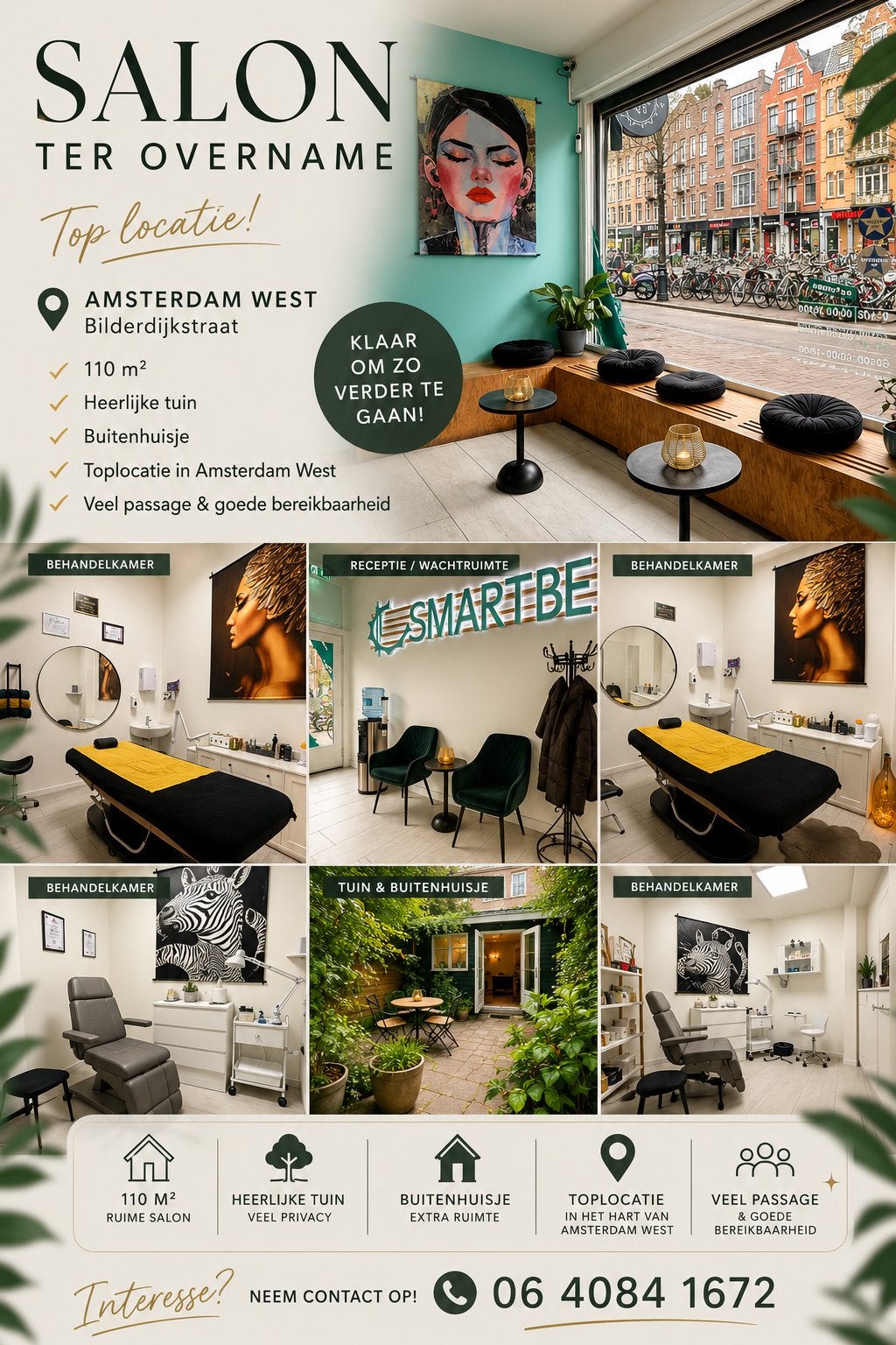 Instapklare Beautysalon Ter Overname | Amsterdam, Zakelijke goederen, Exploitaties en Overnames