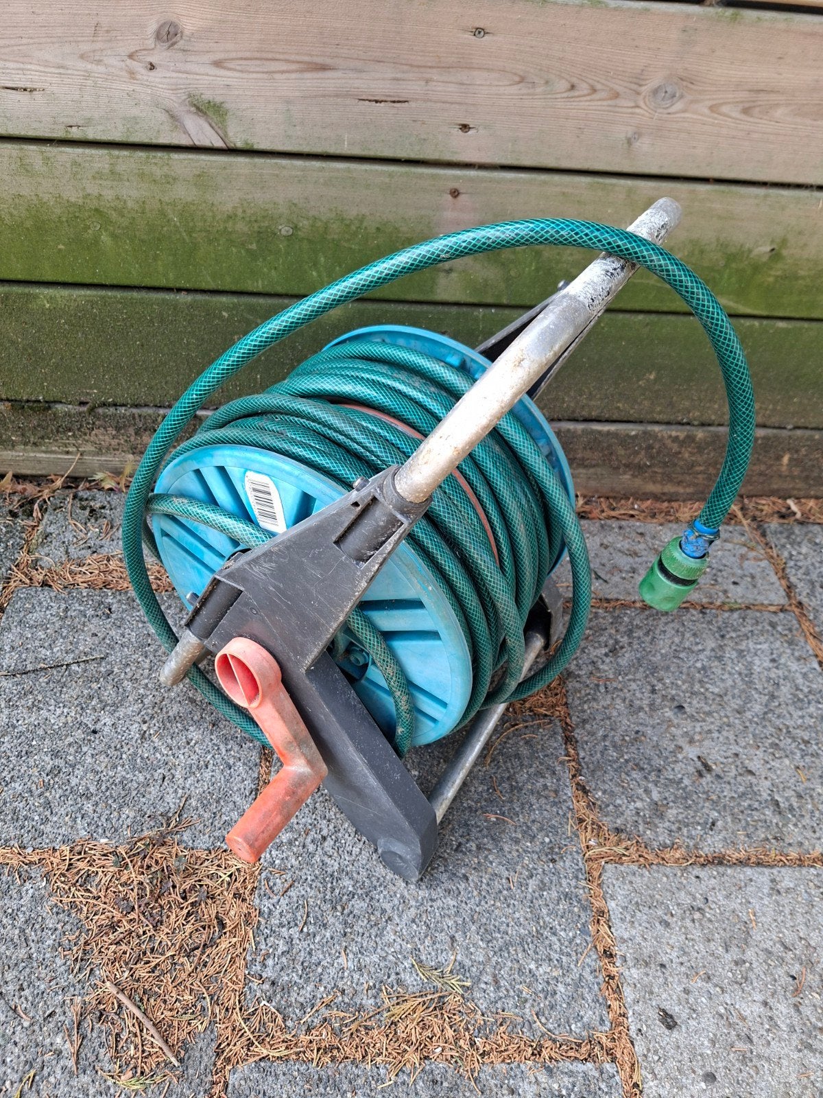 tuin slang houder met slang, Ophalen, Tuinslang