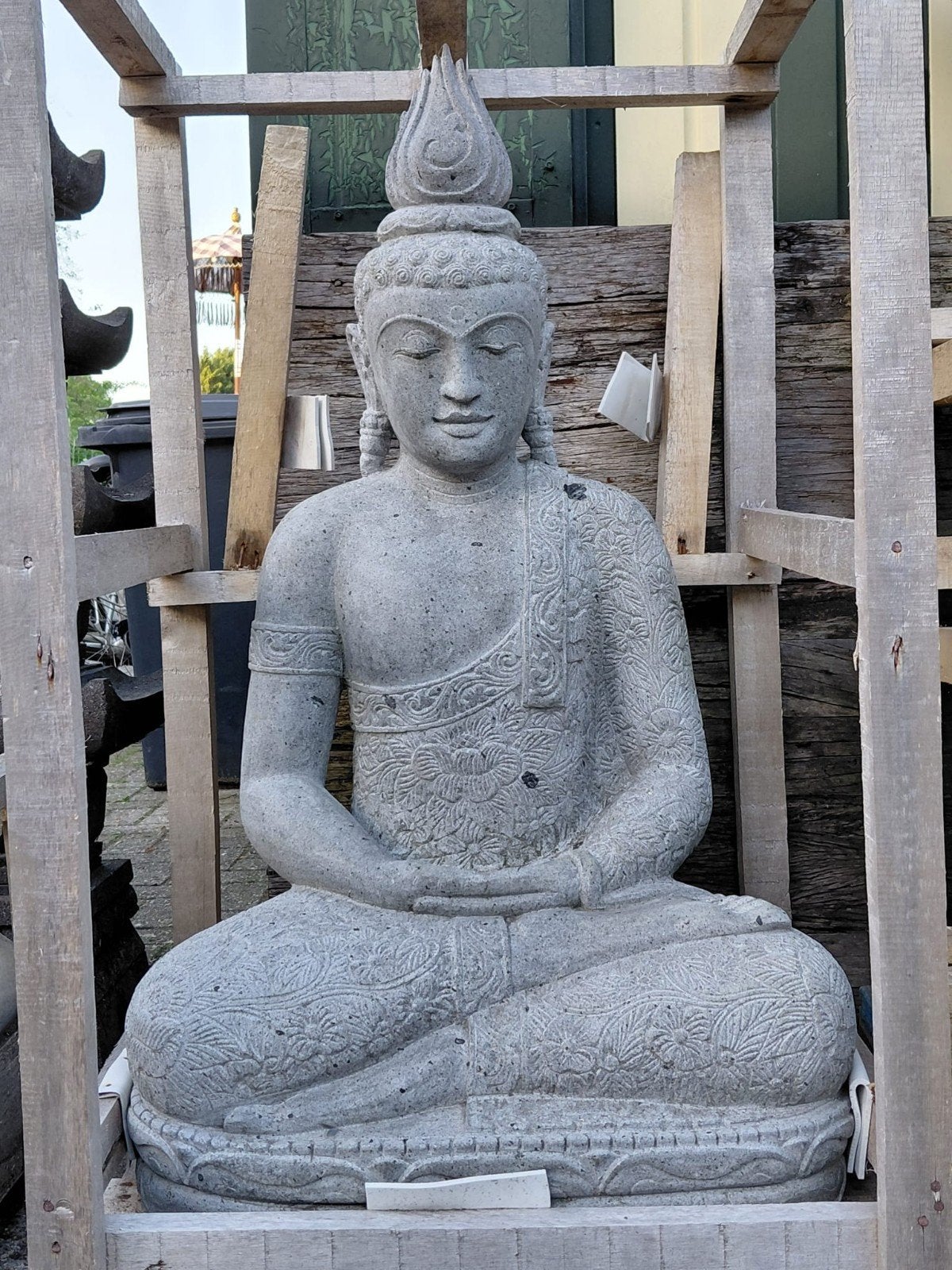 Boeddha lavasteen - buddha lavasteen 105 cm hoog!, Ophalen, Www.ibizasfeer.nl, Nieuw, Info@ibizasfeer.nl
