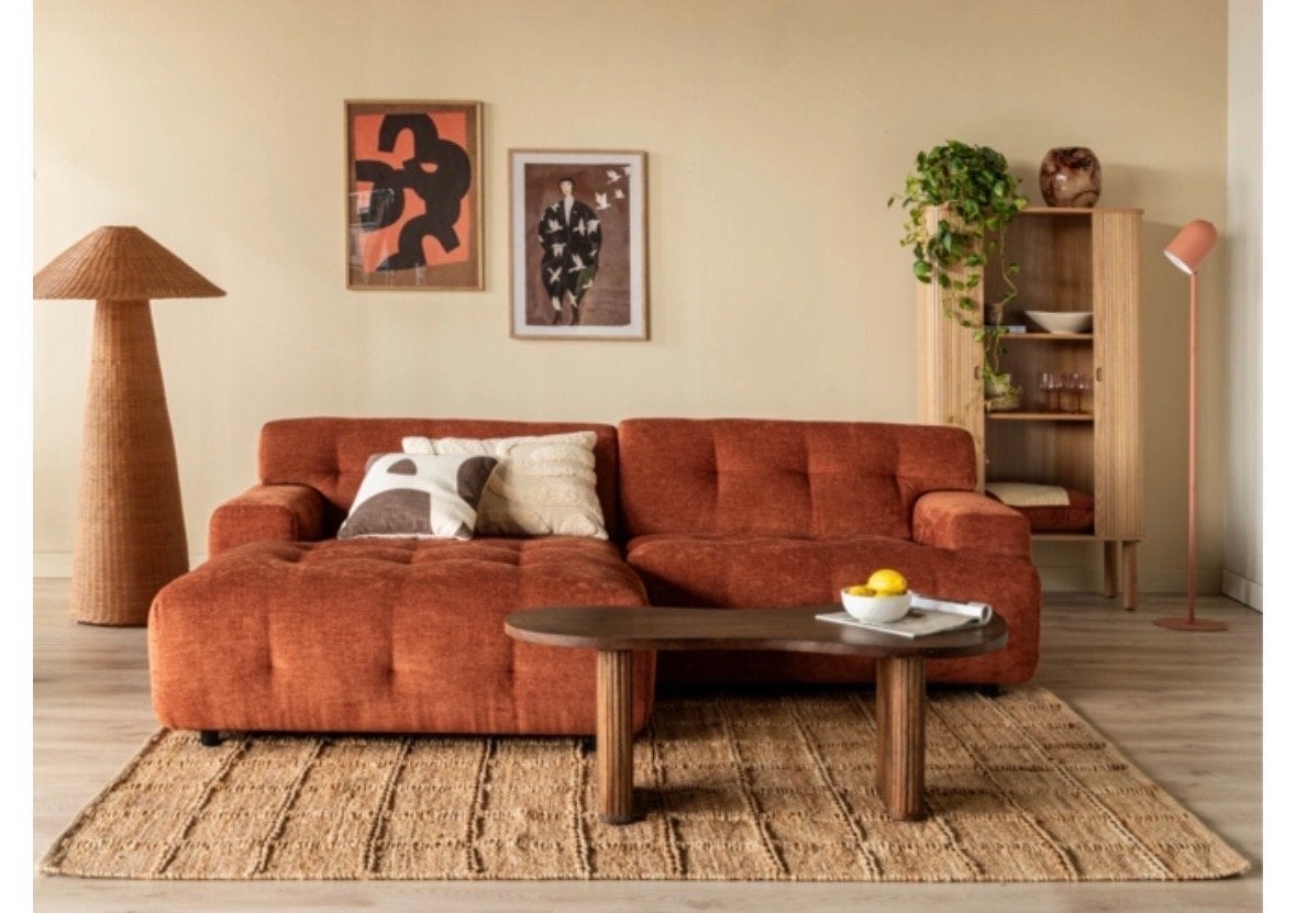 NIEUW FonQ Grids jute vloerkleed 170x240 cm - Naturel, Beige, 150 tot 200 cm, Ophalen of Verzenden, Rechthoekig