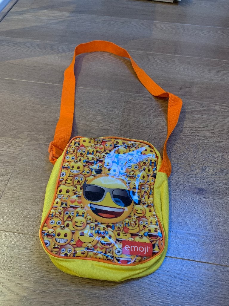 Emoji / Smiley schoudertasje met verstelbare band, Ritssluiting, Tas, Ophalen of Verzenden, Zo goed als nieuw