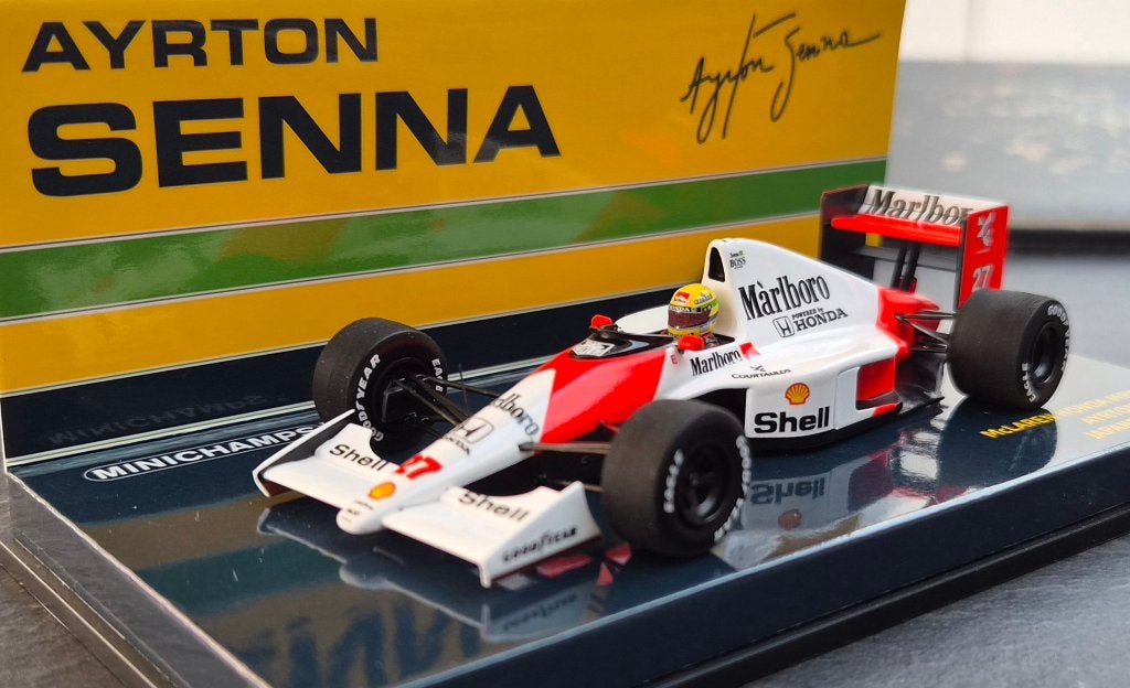 Minichamps McLaren MP4/5B 1990 Ayrton Senna 1:43 Marlboro, Ophalen of Verzenden, Nieuw, Auto, MiniChamps