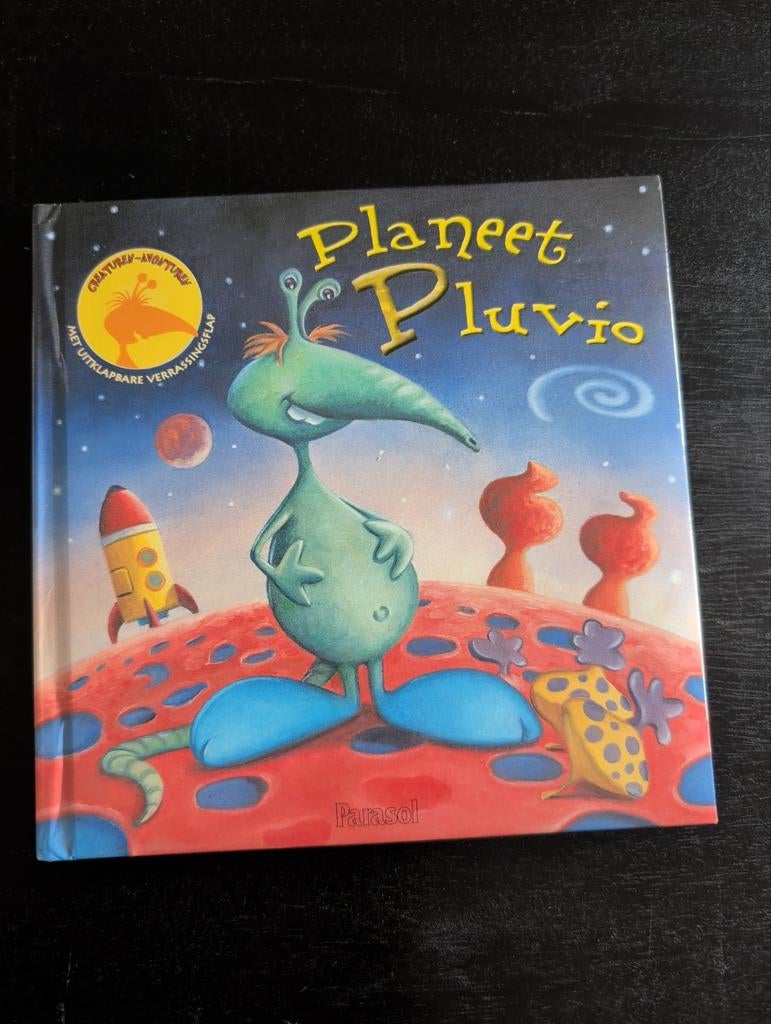Planeet Pluvio - Geïllustreerd kinderboek astronaut maan, Boeken, Ophalen of Verzenden, Zo goed als nieuw, Onbekend, Fictie algemeen