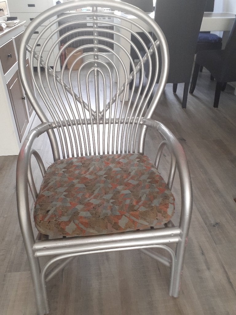 vintage rotanstoel, Ophalen, Gebruikt, Riet of Rotan, Eén