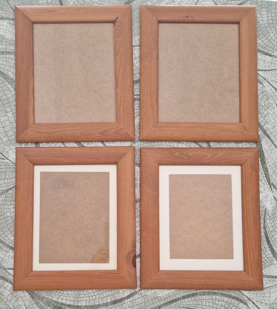 4 houten fotolijsten 24X30, Hout, Verzenden, Hangend, Wissellijst