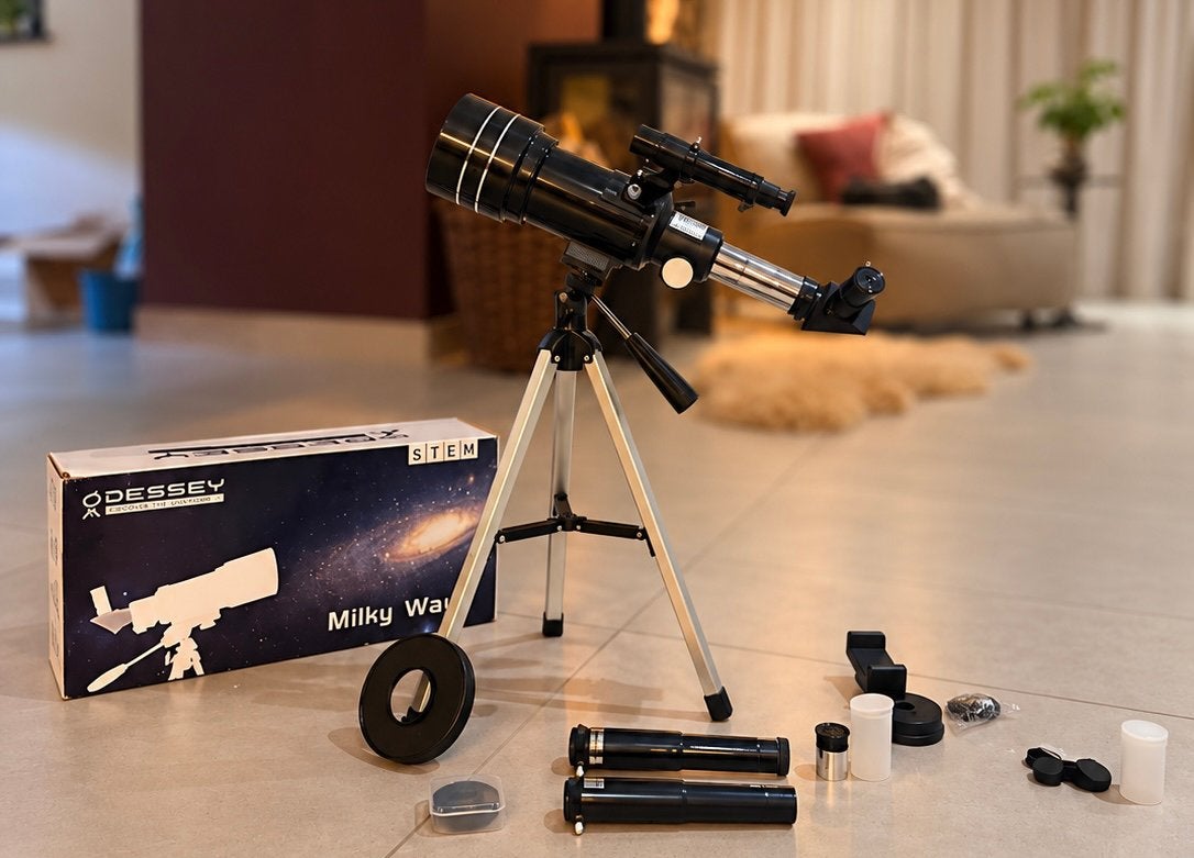Odyssey Milky Way Telescoop met Statief en Accessoires, Lenzentelescoop (refractor), 80 tot 200 mm, Met statief, Ophalen of Verzenden