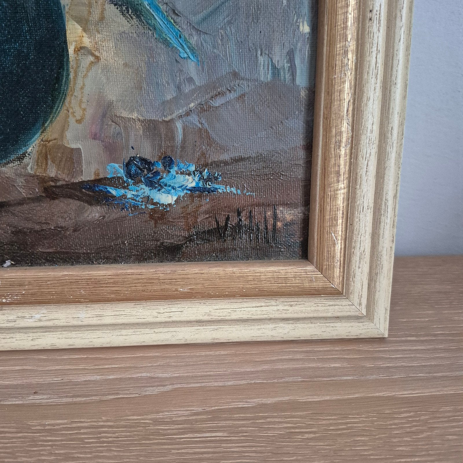 Schilderij met bloemen in vaas, olieverf op doek, gesigneerd, Antiek en Kunst, Kunst | Schilderijen | Klassiek, Ophalen