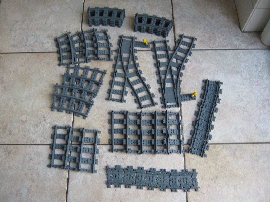54 stuks Lego city trein spoor rails, City, Lego, Ophalen of Verzenden, Zo goed als nieuw