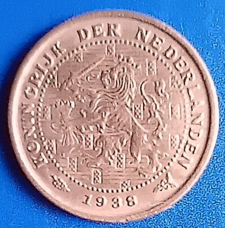 Halve cent brons uit 1938, Ophalen of Verzenden, Nederland, Munten
