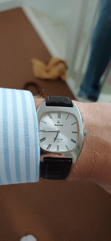 Vintage horloge Rado cologny 702 automatische handopwind, Overige merken, Staal, Polshorloge, Ophalen of Verzenden