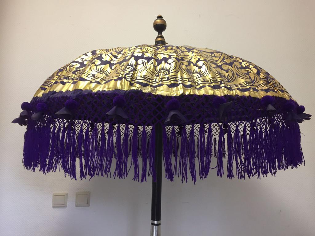 Unieke Balinese Parasol - Paars/Goud, Ophalen, Zo goed als nieuw, Paars