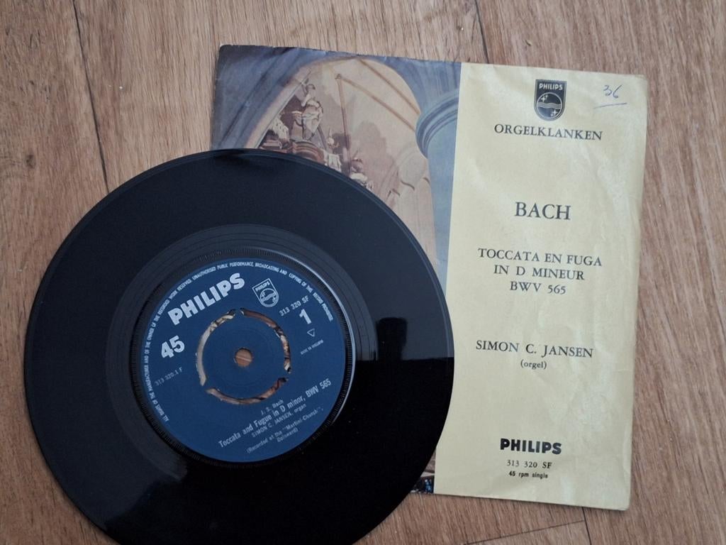 Bach - Toccata en Fuga in D Mineur BWV 565 (Single), Gebruikt, 7 inch, Single, Ophalen of Verzenden