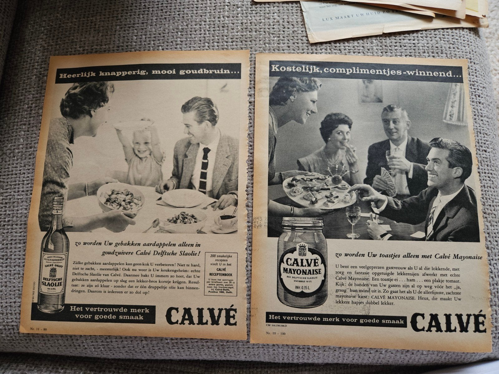 Calvé NOF Advertentie: Slaolie & Mayonaise (1940-1960), Ophalen of Verzenden