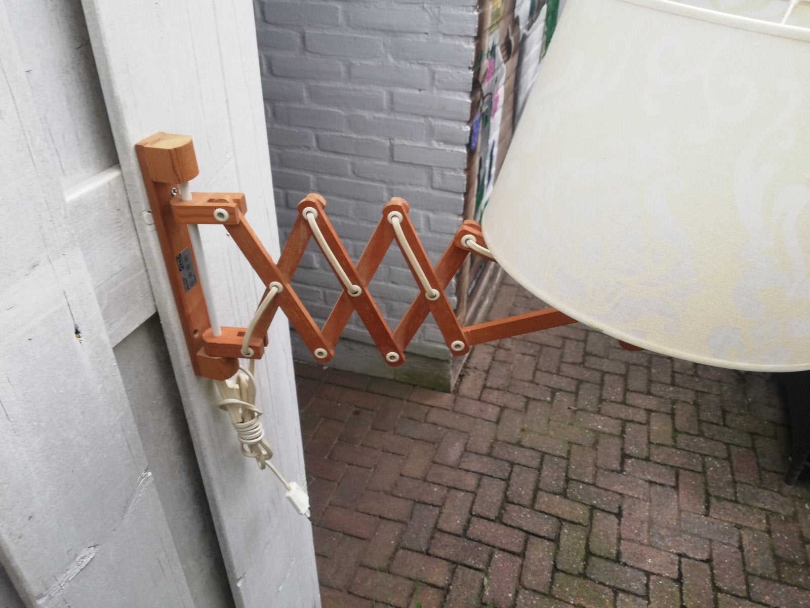Ikea typ v9004 scharnierlamp plooilamp in mooie staat, Ophalen of Verzenden, Zo goed als nieuw, Hout, Vintage, Scandinavisch