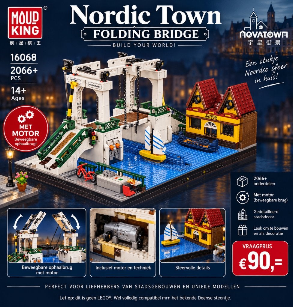 Mould King - Nordic Town Folding Bridge – Nieuw in doos, Ophalen of Verzenden, Nieuw