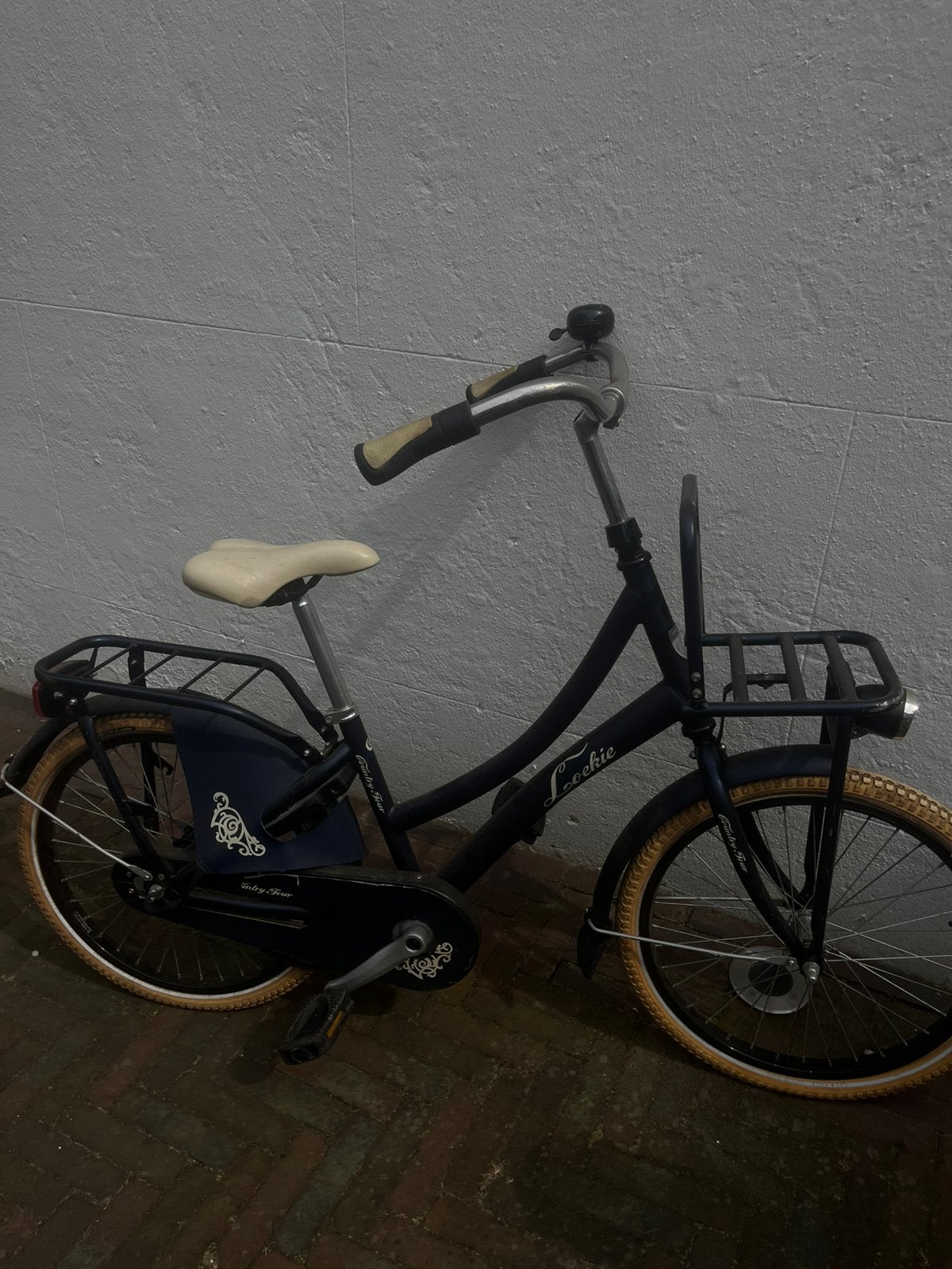 Blauwe loeki fiets 20 inch, Fietsen en Brommers, Fietsen | Meisjes, Ophalen, Terugtraprem, 22 inch, Handrem