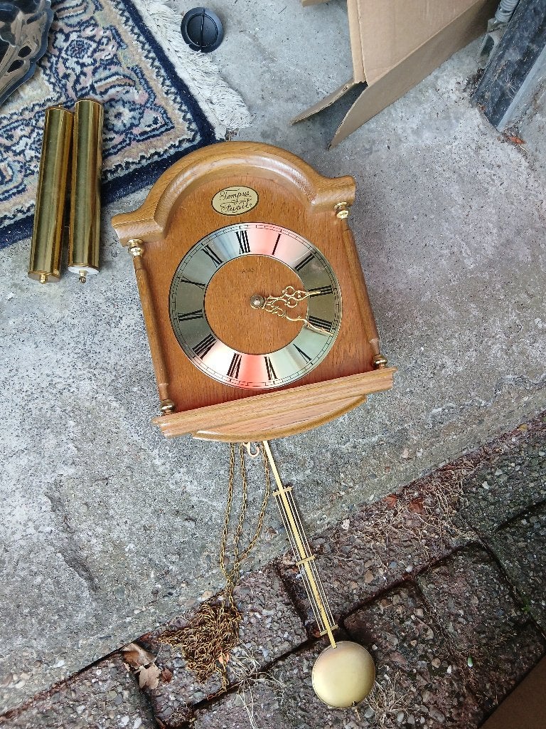 klok met gewichten, Antiek en Kunst, Ophalen of Verzenden