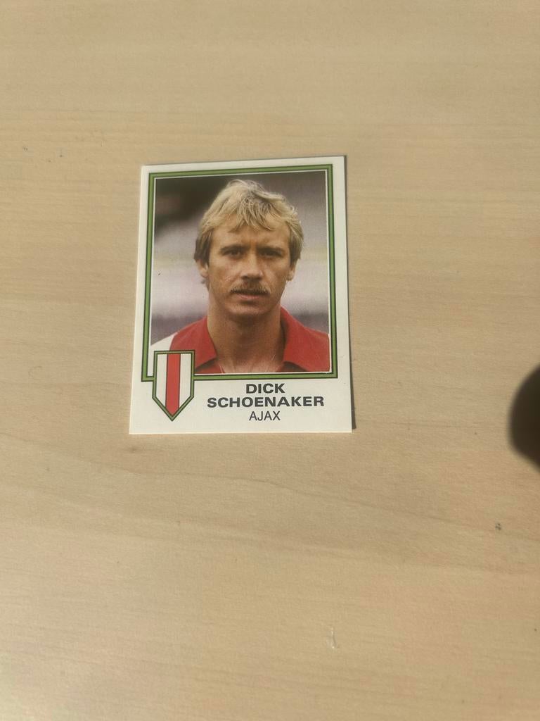 Panini Voetbal 81 Dick Schoenaker Ajax Plaatje, Ophalen of Verzenden, Zo goed als nieuw, Sticker