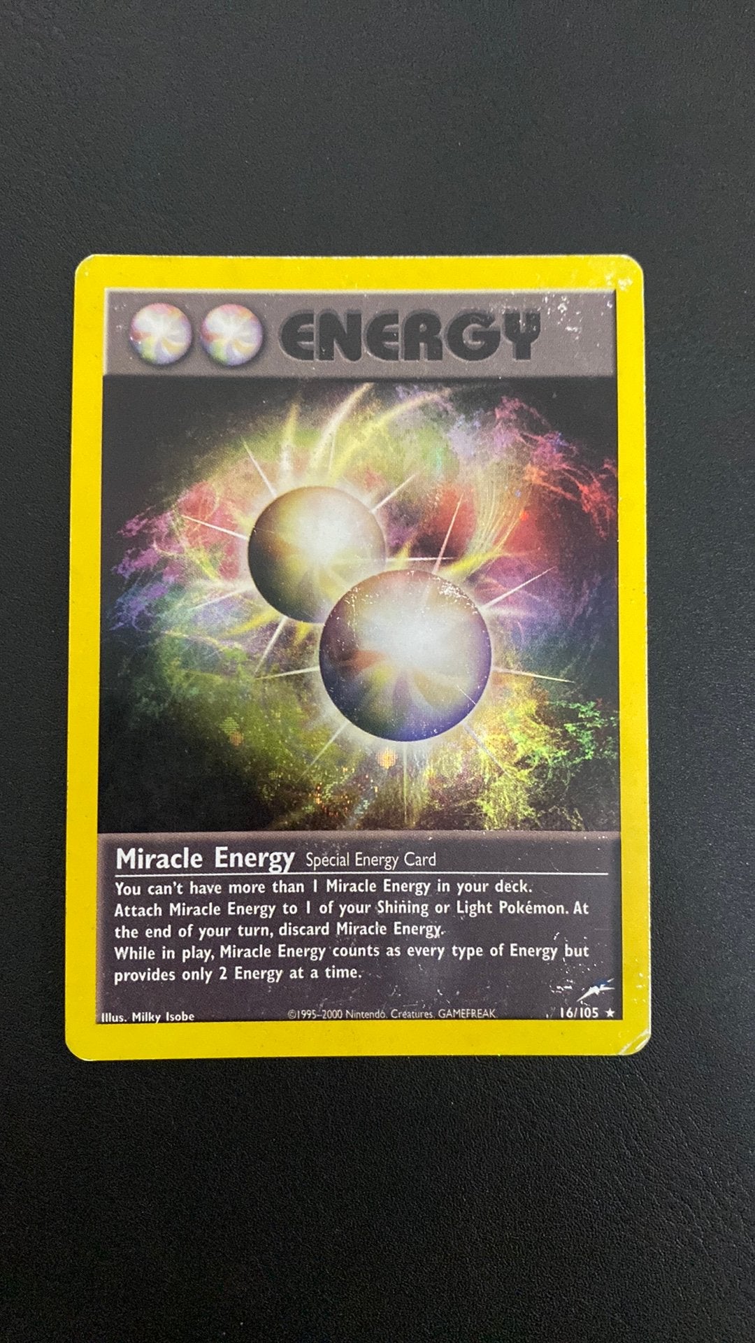 Pokemon miracle energy neo destiny holo 16/105, Ophalen of Verzenden, Gebruikt, Losse kaart