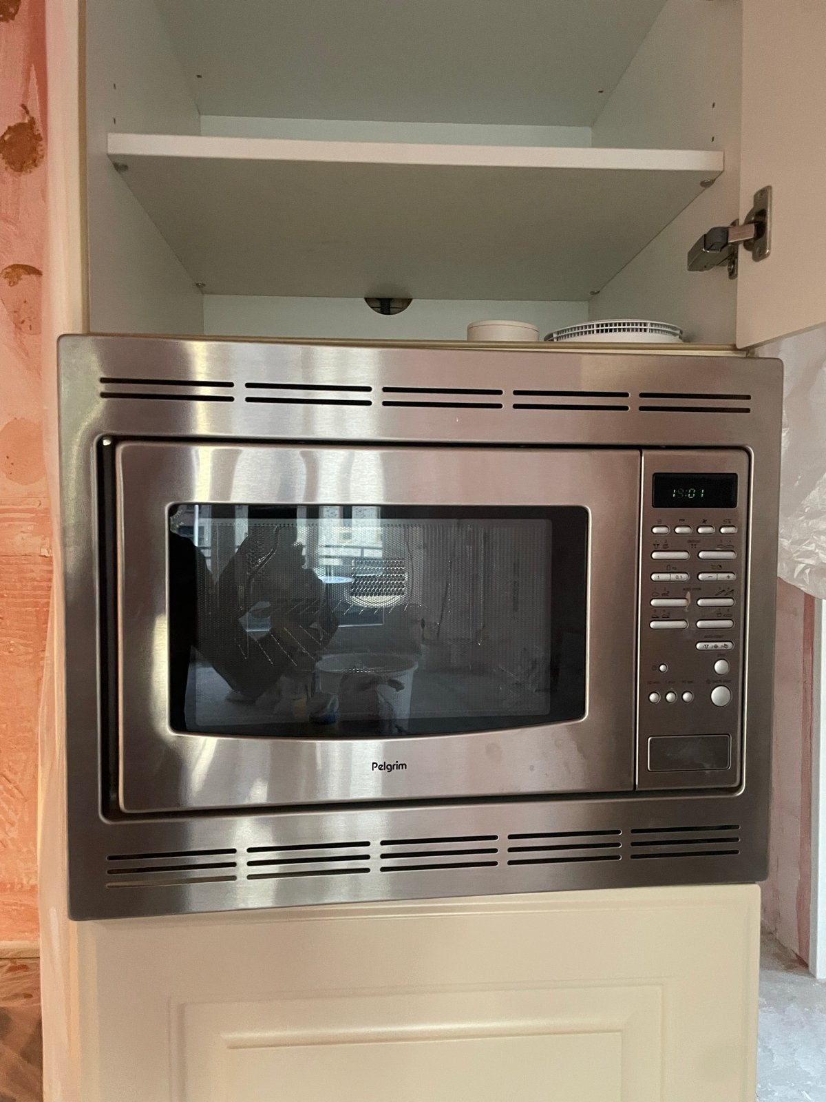 Pelgrim Inbouw magnetron - RVS, Combimagnetron, 60 cm of meer, Grill, Ophalen of Verzenden