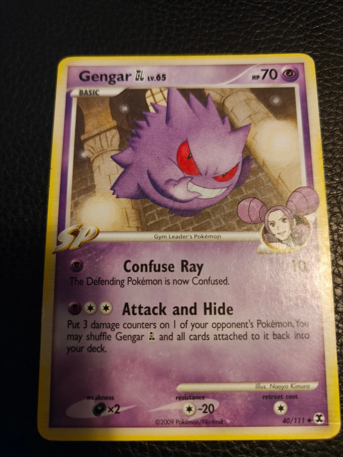 Gengar GL Lv.65 Pokémon Kaart - Gym Leader's Pokémon, Ophalen of Verzenden, Gebruikt, Losse kaart