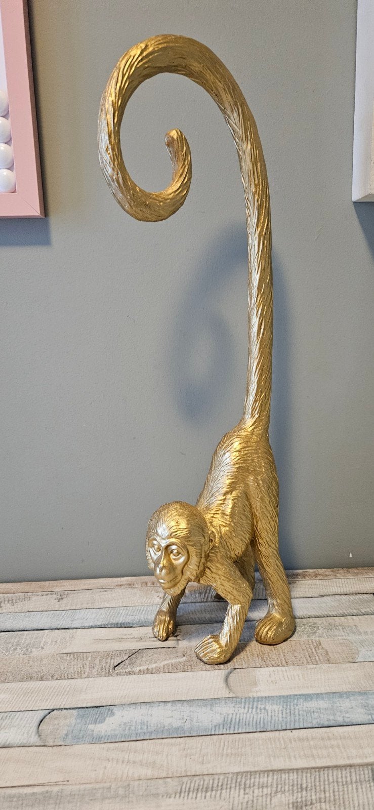 woondecoratie decoratie gouden aap, Huis en Inrichting, Ophalen, Zo goed als nieuw